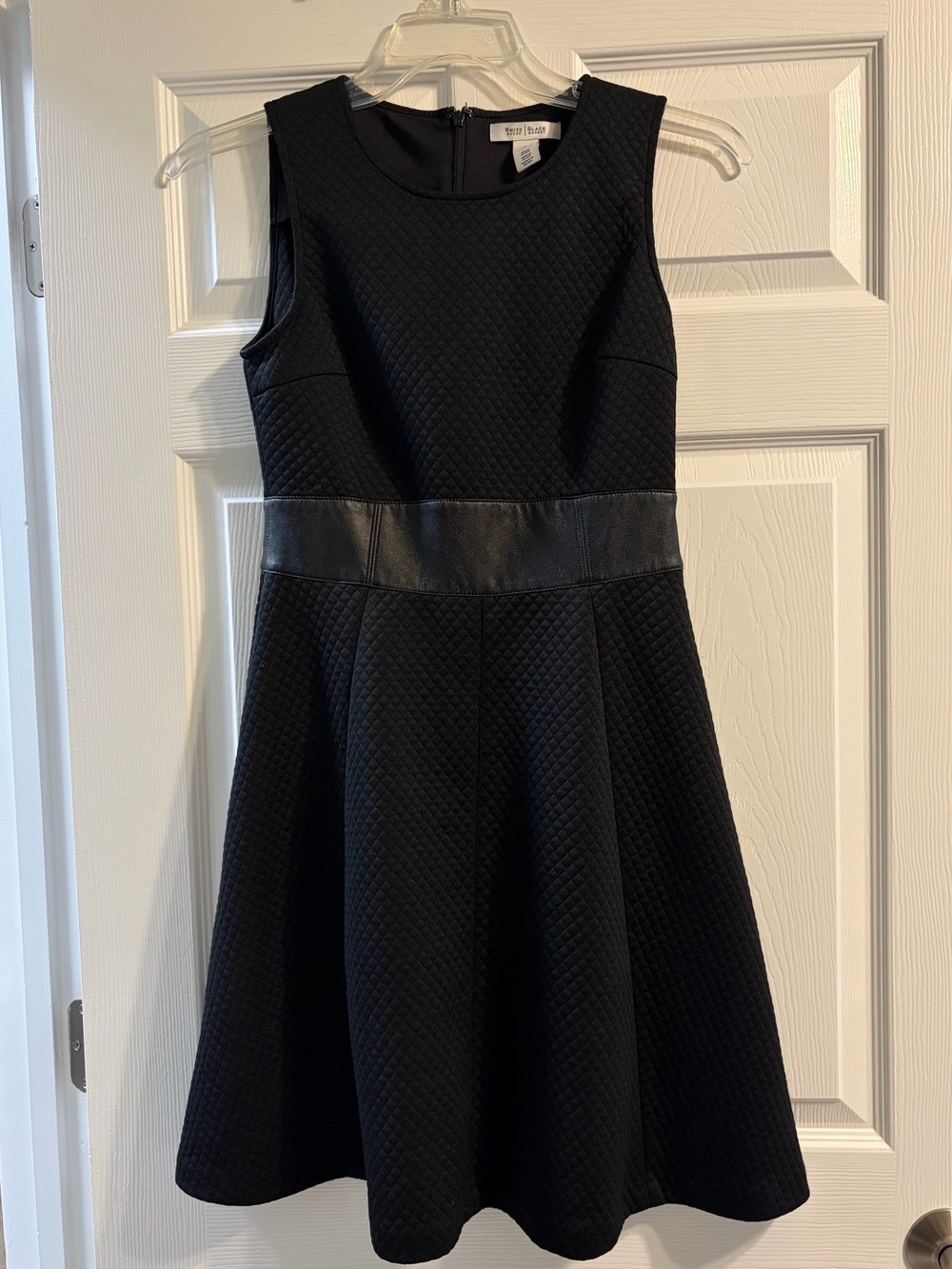 White House Black Market Classic Black Sleeveless Fit-and-Flare Dress Size 4